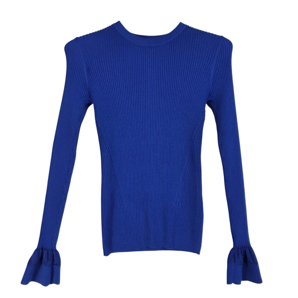 DVF Diane von Furstenberg flared cuff ribbed knit long sleeves jumper/blouse